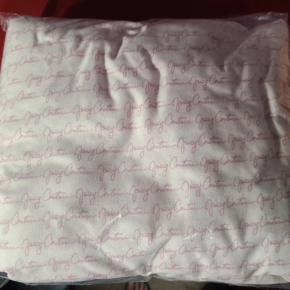 Juicy Couture Home Signature Fitted Sheet Twin Pink GUC